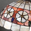 Vintage Tiffany Lamp Table Lamp for Bedroom Butterfly and Flowers Lampshade Solid Brass Vase Base