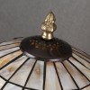 Vintage Tiffany Lamp Table Lamp for Bedroom Butterfly and Flowers Lampshade Solid Brass Vase Base