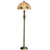 Tiffany Floor Lamp with Flower Shell Shade and Solid Brass Lamp Holder