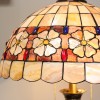 Tiffany Floor Lamp with Flower Shell Shade and Solid Brass Lamp Holder