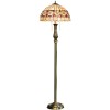 Tiffany Floor Lamp with Flower Shell Shade and Solid Brass Lamp Holder