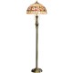 Tiffany Floor Lamp with Flower Shell Shade and Solid Brass Lamp Holder