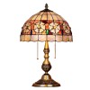 Solid Copper Base Tiffany Lamp Table Lamp with Flower Shell Shade