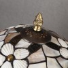 Vintage Tiffany Lamp Table Lamp for Bedroom Butterfly and Flowers Lampshade Solid Brass Vase Base