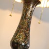 Tiffany Floor Lamp with Flower Shell Shade and Solid Brass Lamp Holder