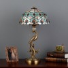 Vintage Tiffany Lamp Classical Table Lamp Phoenix and Goddess Lamp Base with Shell Lamp Shade