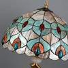 Vintage Tiffany Lamp Classical Table Lamp Phoenix and Goddess Lamp Base with Shell Lamp Shade