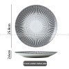 Contemporary Monochrome Ceramic Dinner Plates - Set of 2 (8" and 10")