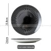 Contemporary Monochrome Ceramic Dinner Plates - Set of 2 (8" and 10")