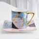 European Luxury Bone China Coffee Cup and Saucer Set - Exquisite Ceramic Tea Cup