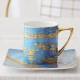 European Luxury Bone China Coffee Cup and Saucer Set - Exquisite Ceramic Tea Cup