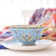 Traditional Chinese Enamel Tea Cup with Saucer Bone China Coffee Cup Set