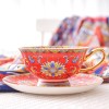 Traditional Chinese Enamel Tea Cup with Saucer Bone China Coffee Cup Set