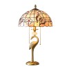 Tiffany Table Lamp Lamp with Shell Lamp Shade and Copper Crane Lamp Holder