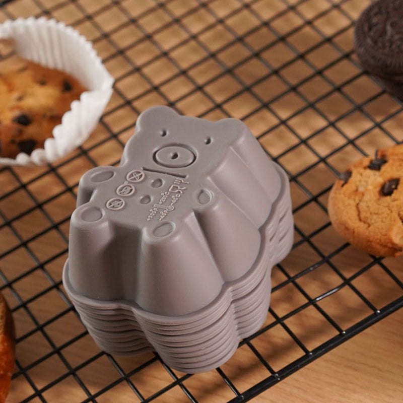 Food-grade Silicone Bear-shaped Baking Mold Muffin Cup non-stick Mold