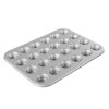 Premium Nonstick Coated Silver 24-Cup Muffin Baking Pan