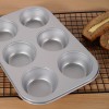 Silver Non-Stick 6-Cup Muffin and Cake Baking Pan