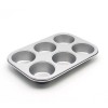 Silver Non-Stick 6-Cup Muffin and Cake Baking Pan