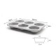 Silver Non-Stick 6-Cup Muffin and Cake Baking Pan