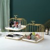 Restaurant Afternoon Tea Snack Candy Display Stand: Ceramic Snack Tray Dessert Storage Rack