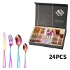 Stainless Steel Cutlery Set 24 Pcs Dinner and Steak Fork, Knife, Spoon Gift Packing