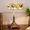 Home Table Lamp Retro Copper Base Tiffany Lamp Butterfly and Hummingbird Lampshade Design