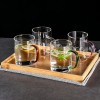 Transparent Glass Ware Set Heat Resistant Mugs With Colorful Handle