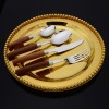 304 Stainless Steel Fork, Knife, Spoon Cutlery Set With Wooden Handle