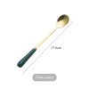 Modern Flatware Set Stainless Steel Gold Knife, Spoon, and Fork With Ceramic Handle