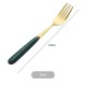 Modern Flatware Set Stainless Steel Gold Knife, Spoon, and Fork With Ceramic Handle