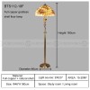 Tiffany Floor Lamp with Shell Lampshade and Solid Brass on Swan or Goddess Lampstand