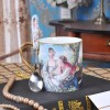 European Bone China Mug Set - Creative Ceramic Coffee Cup with Spoon