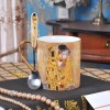 European Bone China Mug Set - Creative Ceramic Coffee Cup with Spoon