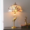 Tiffany Table Lamp Lamp with Shell Lamp Shade and Copper Crane Lamp Holder