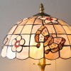 Tiffany Table Lamp Lamp with Shell Lamp Shade and Copper Crane Lamp Holder